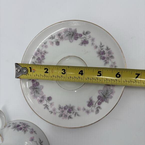 Amethyst by Rosenthal Continental Footed Demitasse Cup & Saucer Flowers Vtg 60's - Picture 15 of 15